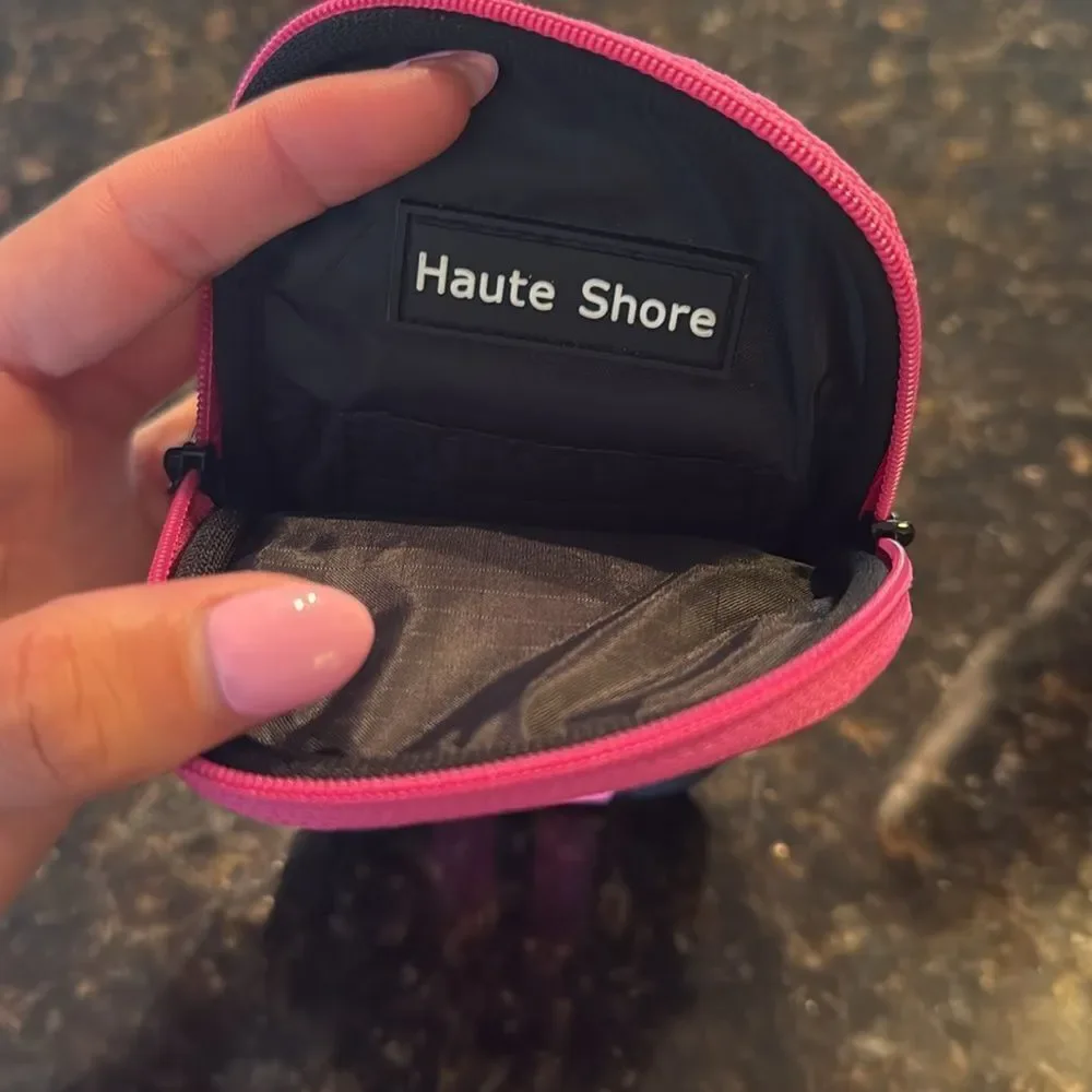 Neoprene Sunglass Case - Zipper Closure and Pockets - NWOT Navy Camo & Hot Pink